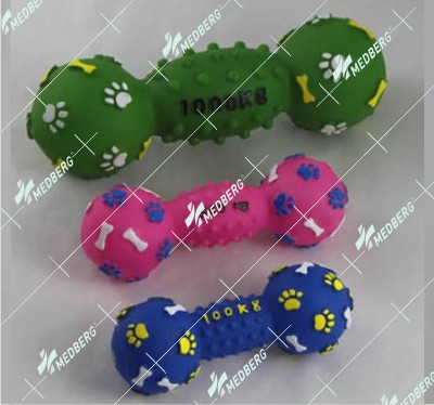 Bone and dumbbell shape of squeak vinyl toys