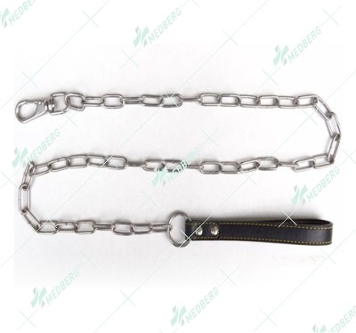 LONG LINK CHAIN WITH LEATHER HANDLE