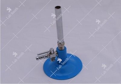 Bunsen Burner, Sheet Metal base, With Stopcock