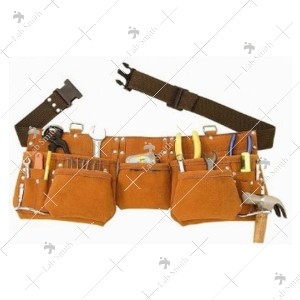 Pocket Suede Leather Tool Pouch Bag Belt