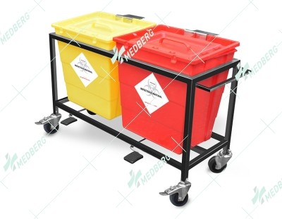 Waste Segregation Trolleys (Stainless Steel) 30 Ltr