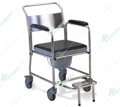 Stainless Steel Commode Wheelchair 