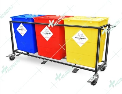 Waste Segregation Trolleys (Stainless Steel) 30 Ltr