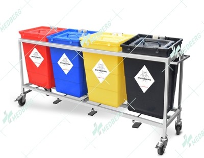 Waste Segregation Trolleys (Stainless Steel) 60 Ltr