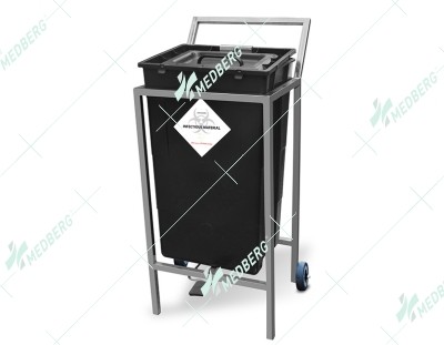 Waste Segregation Trolleys (Stainless Steel) 60 Ltr