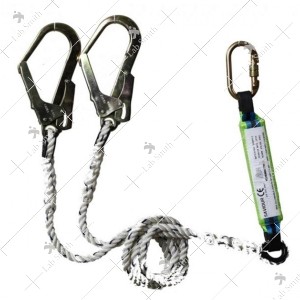 Saviour Double Polyamide lanyard [With Scaffold Hook and Shock Absorber]