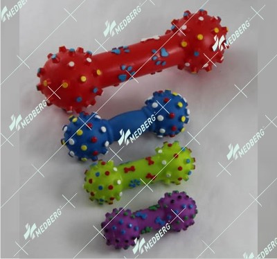 Bone and dumbbell shape of squeak vinyl toys