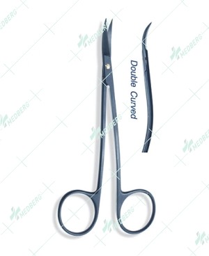 Black Kryptonite Iris Scissors, Double Curved, 11.5cm