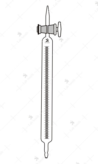 Boyle’s Law Burette, Graduated, with zero at closed end, with stopcock.
