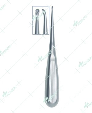 Bruns Bone Curette, 3mm dia.