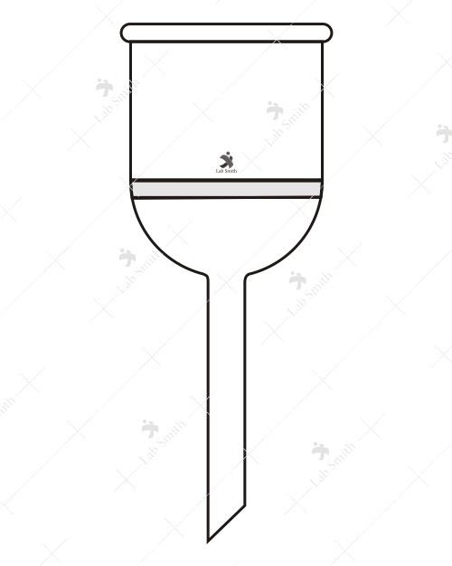 Buchner Funnel, with sintered Disc of Porosity G-1 or G-2 or G-3 or G-4 plain stem.
