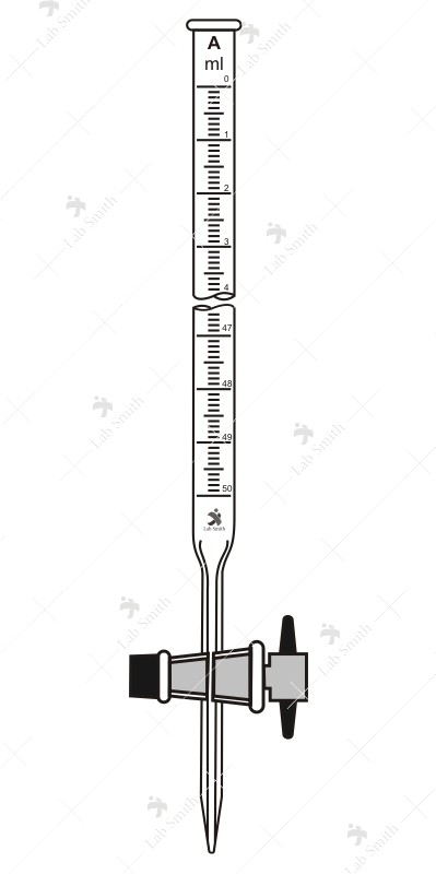 Burettes with Straight Bore PTFE Key Stopcock. Accuracy as per Class ‘A’ with works certificate