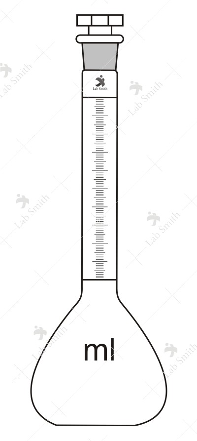 Cassia Flask, with graduated long neck.