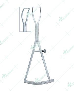 Castroviejo Caliper, Short, Right Angle