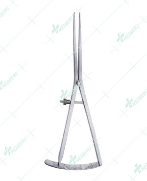 Castroviejo Caliper, Straight Tip, 0-40mm Range, 17cm Long