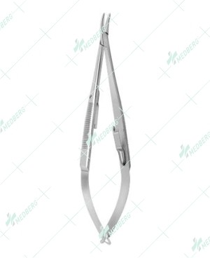 Castroviejo Needle Holder, standard jaws, curved