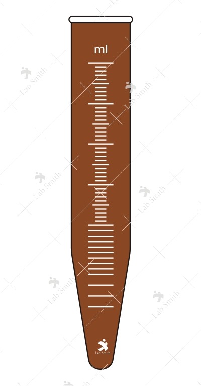 Centrifuge Tube, Conical Bottom, graduated. (Amber)