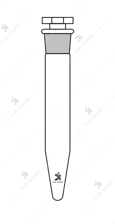 Centrifuge Tube, Plain, with interchangeable stopper, conical or round bottom.