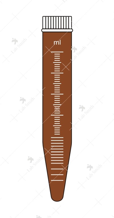 Centrifuge Tube, with Screw Cap, Graduated.(Amber)