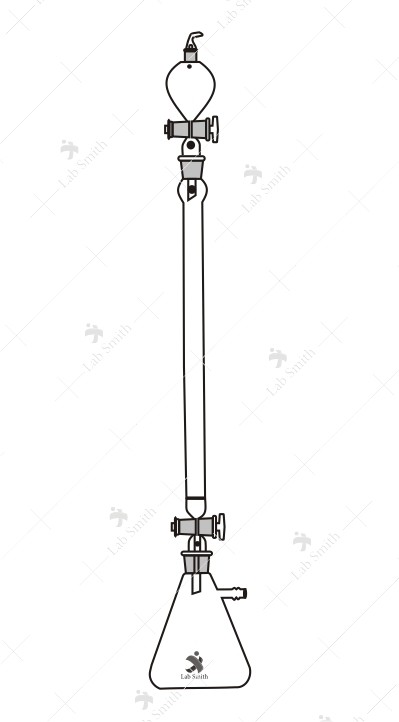Chromatography Assembly, Semi Micro, consisting of funnel Reservoir 50 ml.
