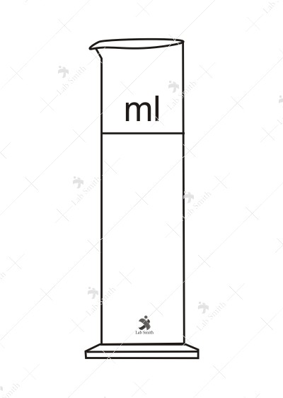 Cylinder, With single graduation mark at 1000 ml for sedimentation of sand
