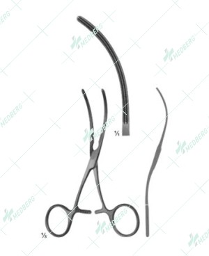 De Bakey Forceps, S-Shaped Curved, 125 mm