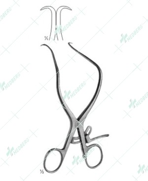 De Bakey Retractors, Semi-Sharp, 145 mm