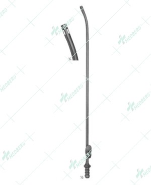 De Bakey Suction Tube, with finger cut-off and stylet, 270 mm