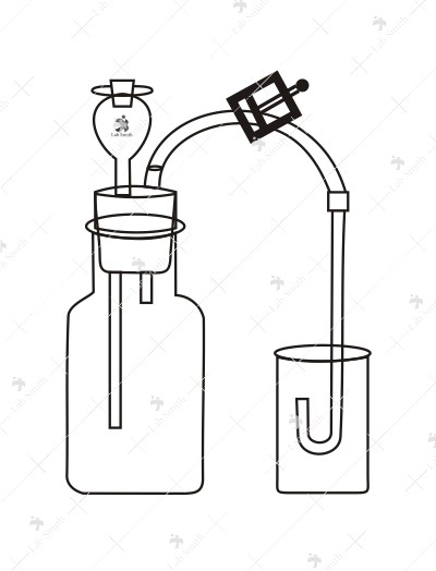 Demonstration Respiroscope, with bottle.