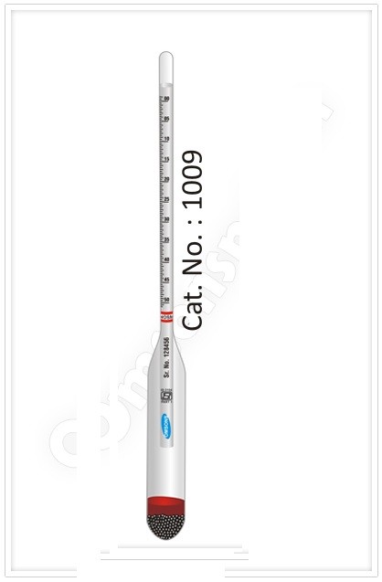 Borosilicate Glass Density Petroleum Hydrometer Calibration 0.001 Max Length 270 manufacturer in India