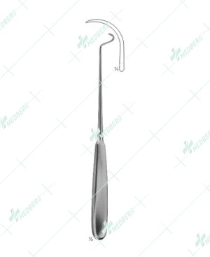 Deschamps Suture Instrument, For Left hand steep turn blunt, 230 mm