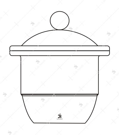 Dessicator Plain with knobbed lid, Ground Flanges Neutral Glass, with Perforated Porcelain Plate.