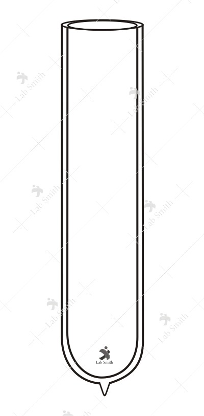 Dewar flask: Double walled, cylindrical, evacuated, unsilvered.