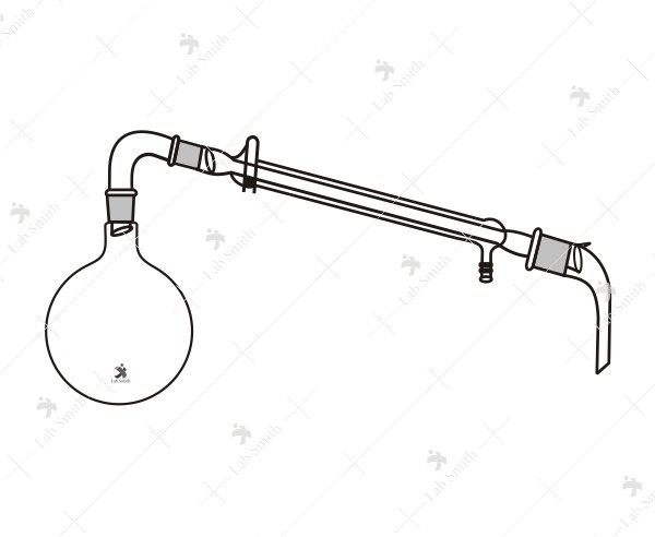 Distillation Apparatus, consists of R.B flask recovery bend, Liebig condenser and receiver adapter.