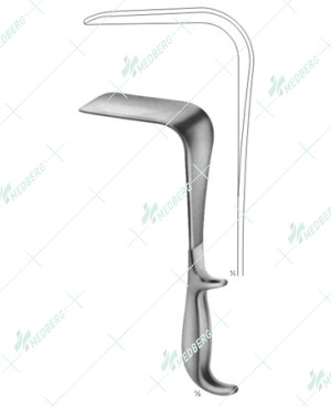 Doyen Retractors, Sligthly concave length of blade, 240 mm