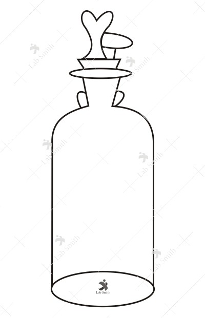 Dropping Bottle, T.K. Pattarn with grooved stopper.