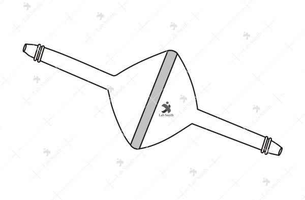 Tube Sealed with reduced ends, with Sintered Disc (Pipe line Filter) Porosity G-1 or G-2 or G-3 or G-4.