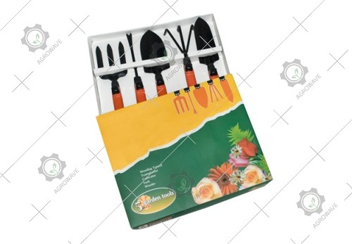 Garden Tool 5 Pcs. Set With Fixed Handle
