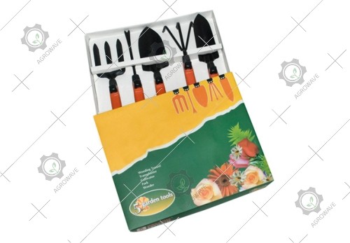 Garden Tool 5 Pcs. Set With Fixed Handle