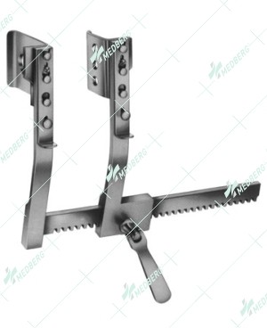 Finochietto-Burford Rib Spreaders, with 2 pairs of blades, 46 x 67 mm