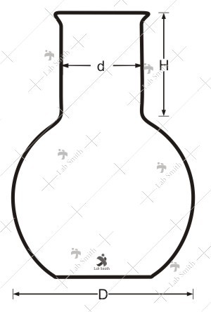 Flask Wide Neck Transparent
