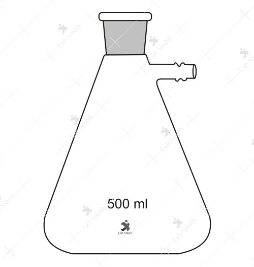 Flasks Buchner, Filteration, Heavy wall, with tubulation and socket.