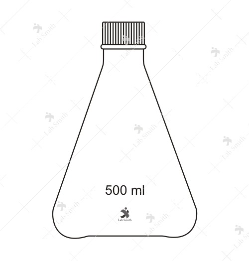 Flasks Conical, with Screw Cap and Liner.