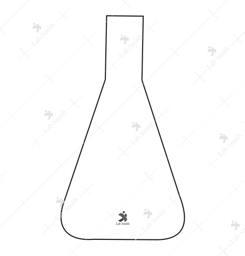 Flasks Erlenmeyer, Conical, long neck, without rim.