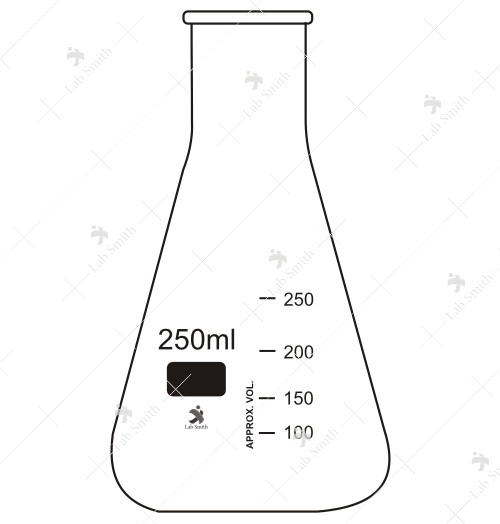 Flasks Erlenmeyer's, Conical, Approx. Graduation, Narrow Mouth.