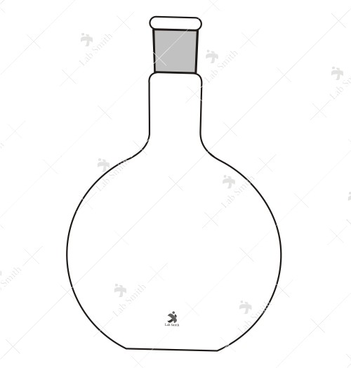Flasks Flat Bottom, Short or Medium Neck with socket.