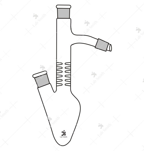 Flasks Pear Shaped, Vigreux, with single neck.