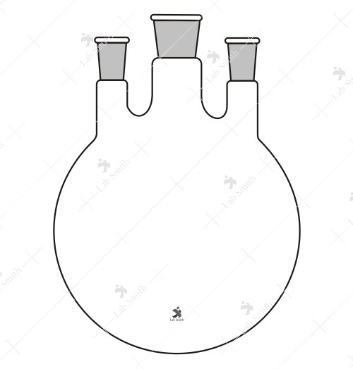 Flasks Round Bottom, Three Neck (Side necks at parallel)