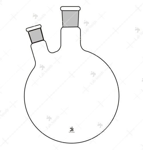 Flasks Round Bottom, Two Neck (Side neck at angle)