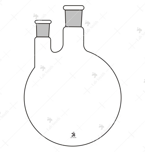 Flasks Round Bottom, Two Neck (Side neck at parallel)